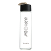 Glass Water Bottles with Airtight Screw Top Lids Portable Carrying Loop