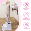 Dual Height Two Step Stool for Kids Toddler's Stool Two-Step Design Non-Slip and Safety