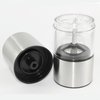 Premium Small Portable Sea Salt and Pepper Grinder Spice Mill Shakers with Brushed Stainless Steel