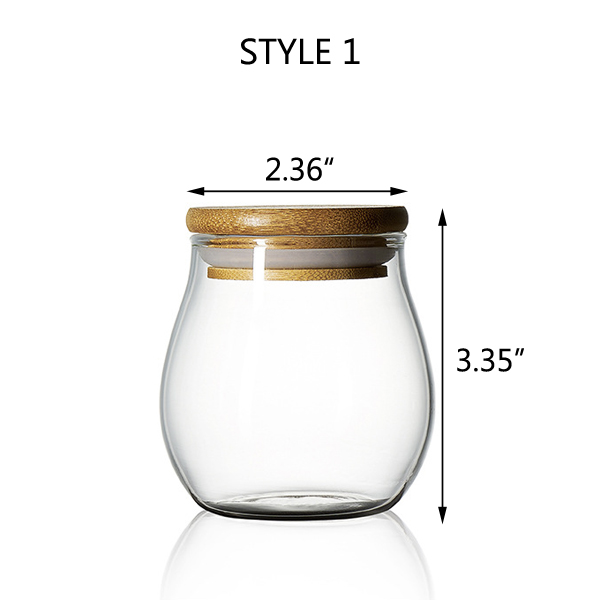 Mini Glass Bottles With Lid Clear Transparent Glass Container With Cork Tea Candy Food Storage Containers Glass Jar With Lid